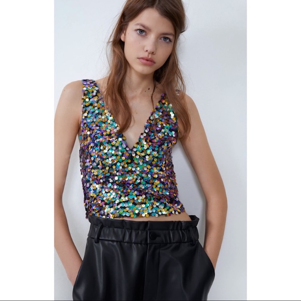 Zara Sequins Top